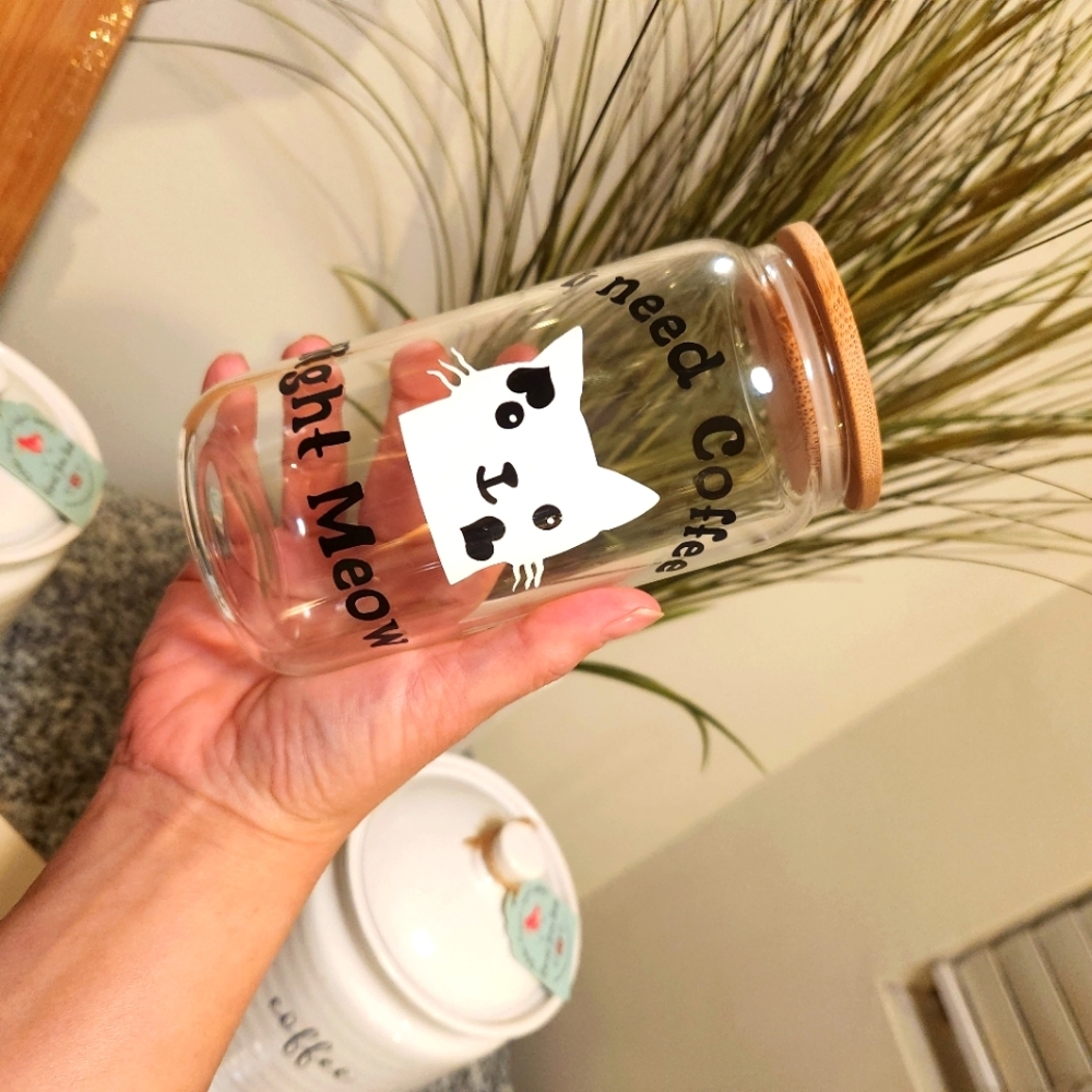 Iced coffee glass tumblers